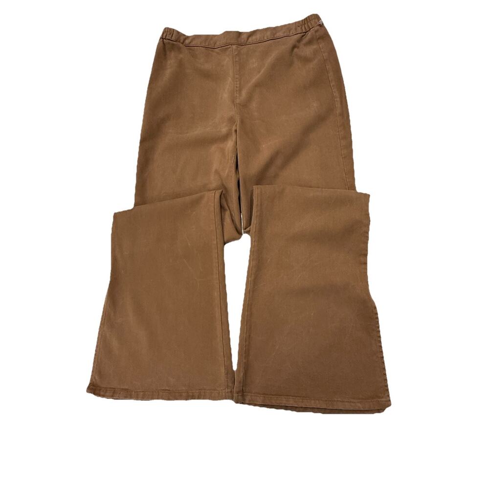 VTG Benetton High Rise Wide Leg Pants Brown Womens L Italian Design Tunisia Made